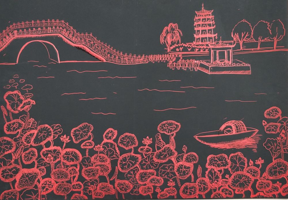 王心如《古城美景-荷花池》.jpg