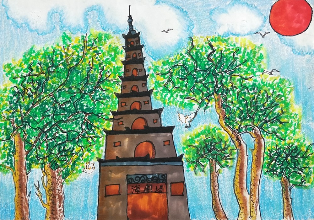张忠毓《古塔夕照》.jpg