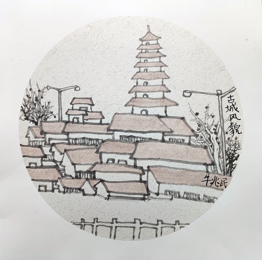 牛兆民《古城海丰塔》.jpg