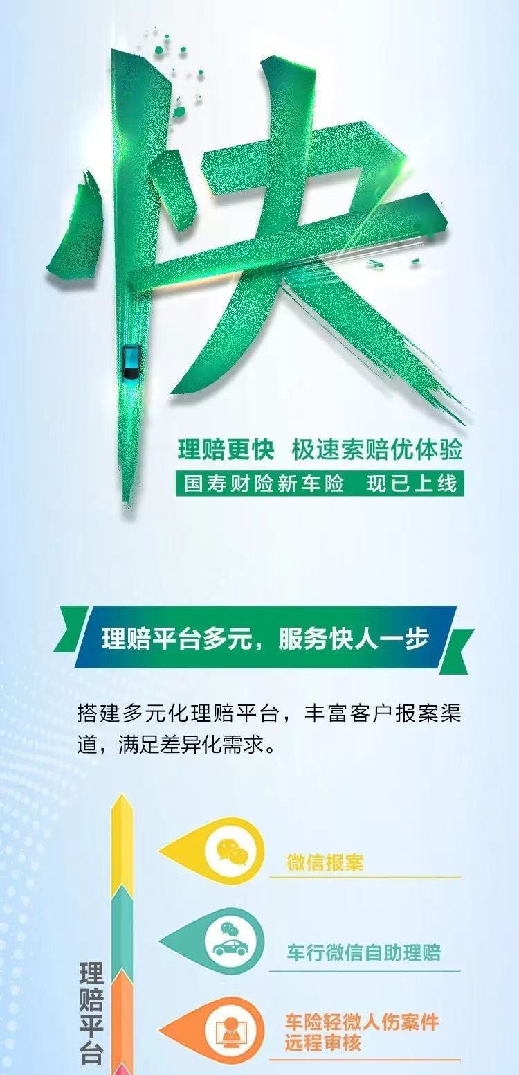 国寿财险新车险。理赔更快
