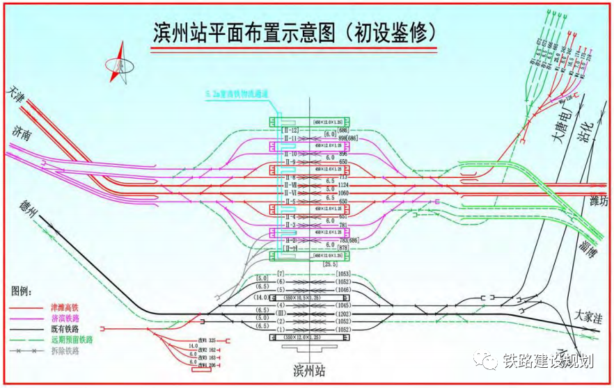 新建无棣站位于县城东侧，车站西侧为开发四路，东侧为开发六路，北侧为星湖十路，南侧为星湖八路