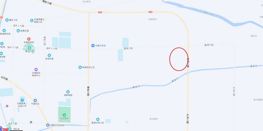 新建无棣站位于县城东侧，车站西侧为开发四路，东侧为开发六路，北侧为星湖十路，南侧为星湖八路