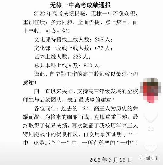 滨州多高中高考成绩来了！加油！滨州学子！