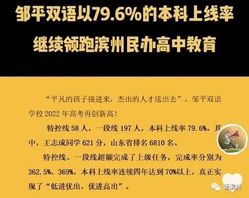 滨州多高中高考成绩来了！加油！滨州学子！